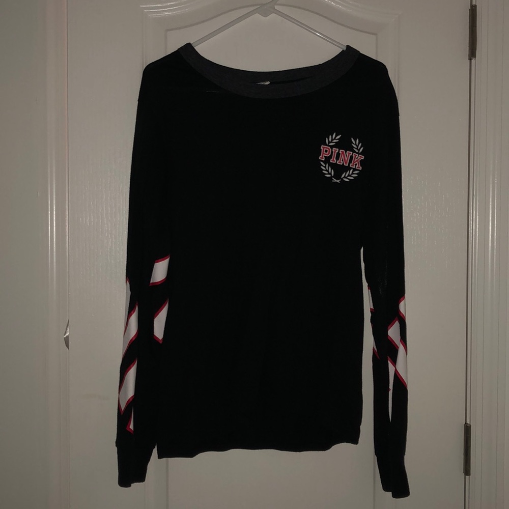Pink black long sleeve shirt